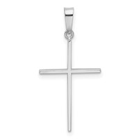 14K White Gold Cross Charm view 4
