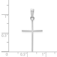 14K White Gold Cross Charm view 3