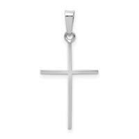 14K White Gold Cross Charm view 1