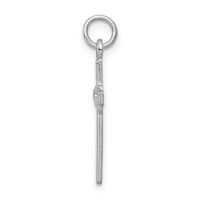 14K White Gold Cross Charm view 2