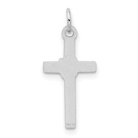 14K White Gold Cross Charm view 4
