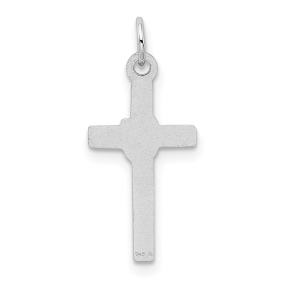 14k White Gold Cross Charm