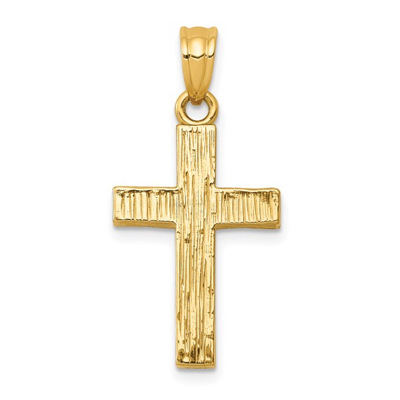 14k Black Epoxy Latin Cross Pendant