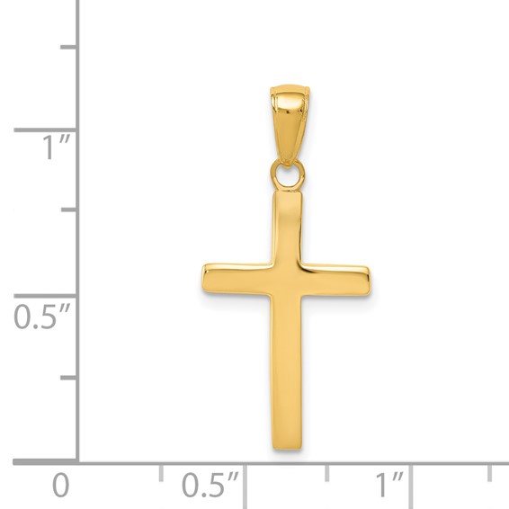 Gold Polished Latin Cross Pendant