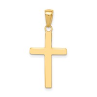 14K Polished Cross Charm view 1