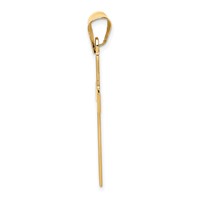 14K Yellow Gold Polished Cross Pendant view 2