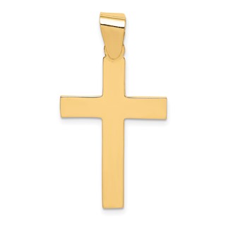 Gold Polished Latin Cross Pendant