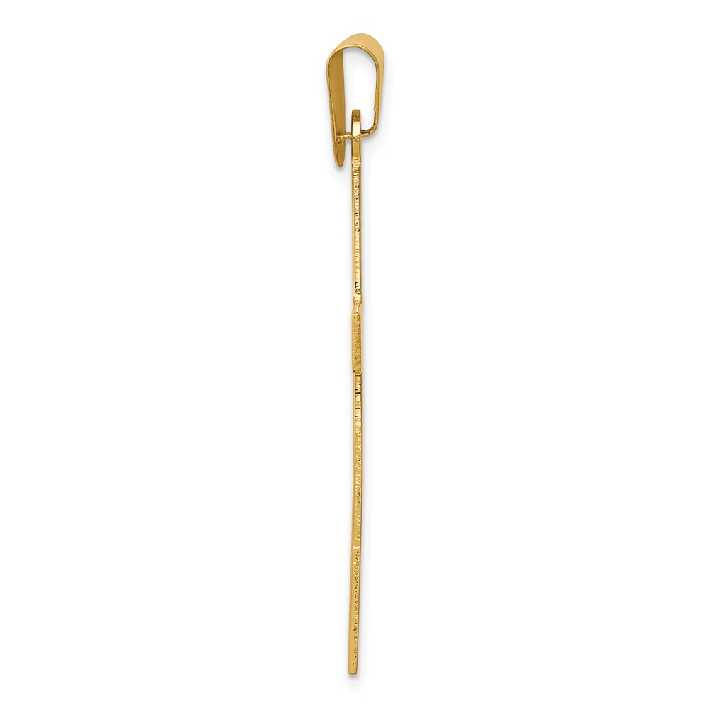 14k Polished Cross Pendant (XR566)