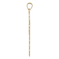 14K Yellow Gold Large Eastern Orthodox Cross Pendant view 2