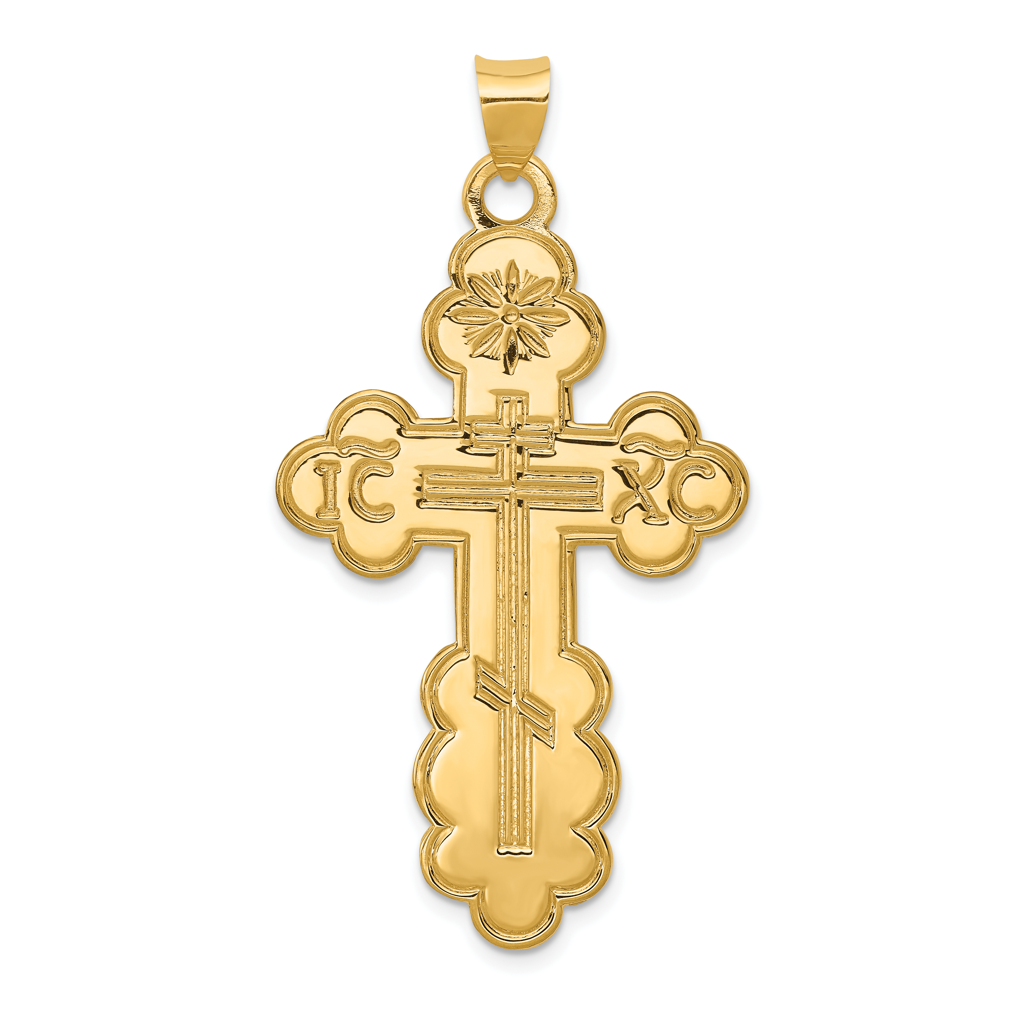 14k Eastern Orthodox Cross Pendant (XR570)