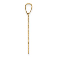 14K Yellow Gold Polished Eastern Orthodox Cross Charm view 2