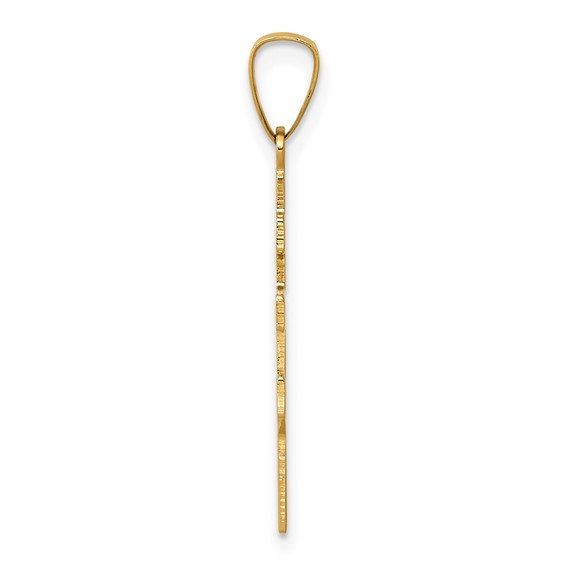 Gold Eastern Orthodox Cross Pendant