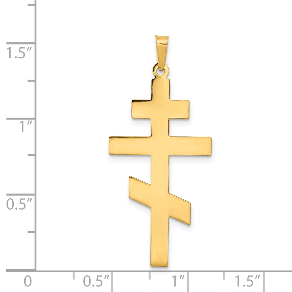 14k Eastern Orthodox Cross Pendant (XR577)