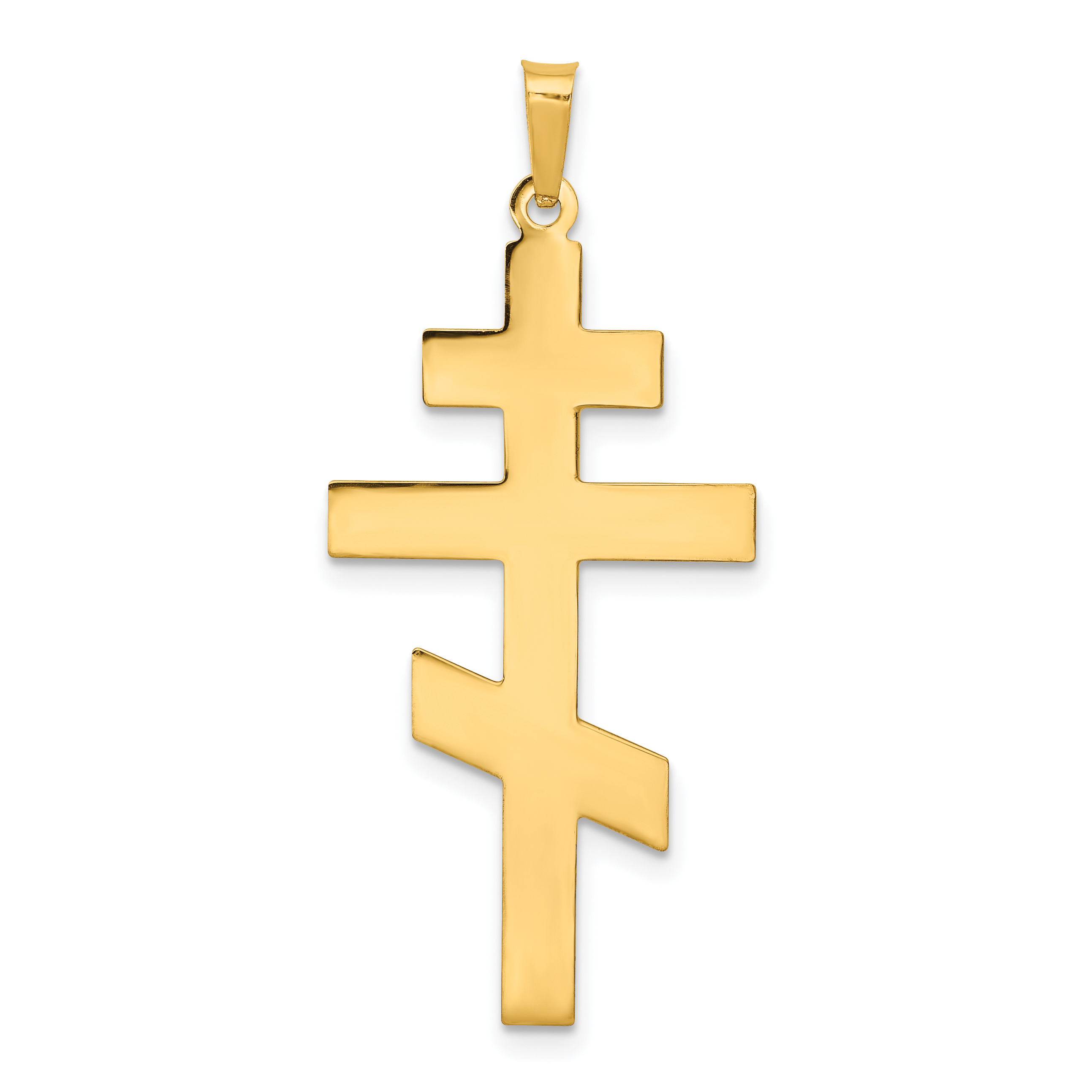 14k Eastern Orthodox Cross Pendant (XR577)