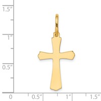 14K Yellow Gold Polished Cross Charm view 4