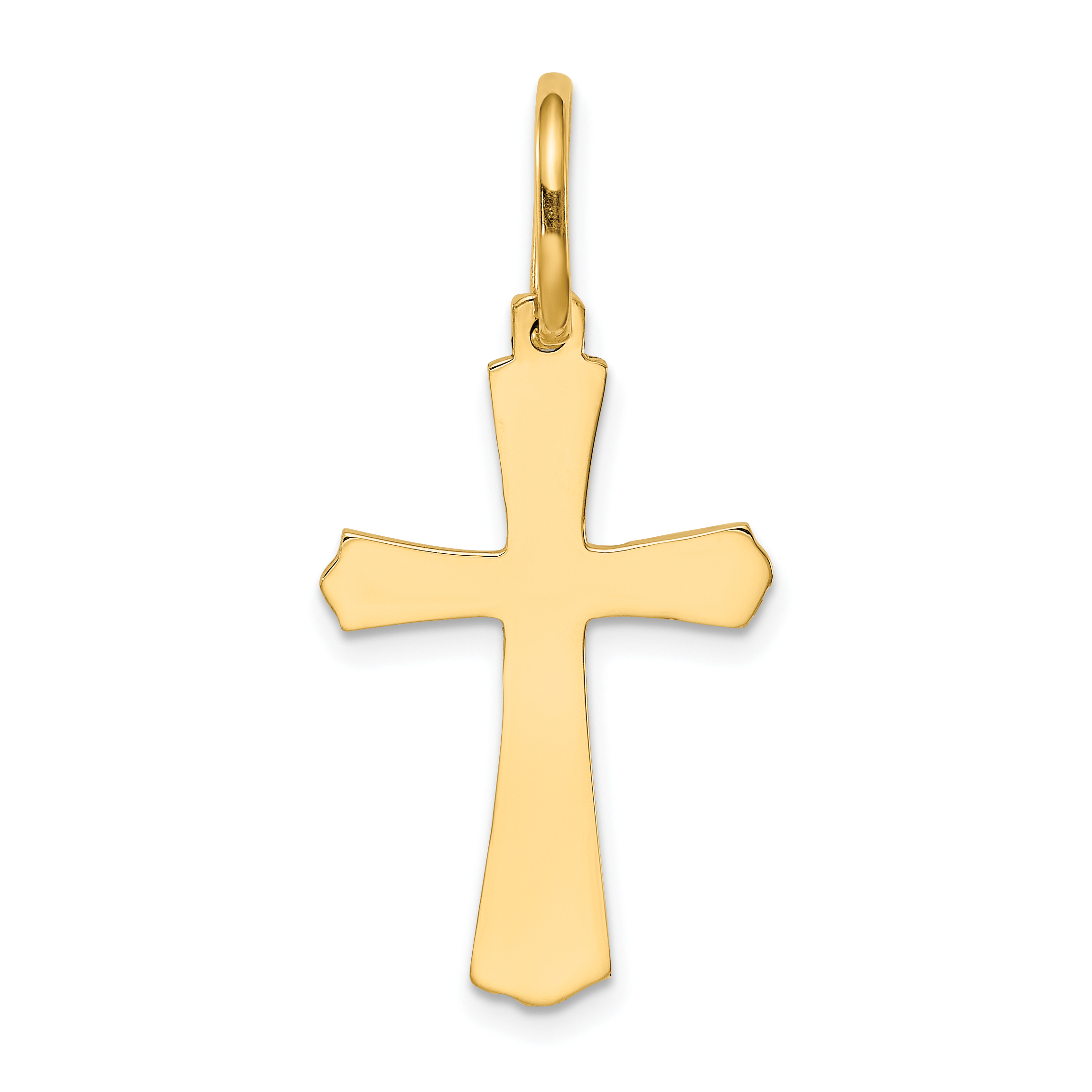 14k Polished Cross Charm (XR583)