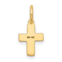 14K Yellow Gold Floral Cross Charm view 4