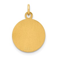 14K Polished and Satin Solid Saint Matthew Medal Round Charm view 4