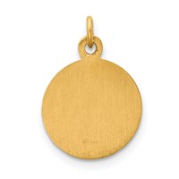 14K Yellow Gold Polished and Satin Solid Infant of Prague Medal Round Charm view 4