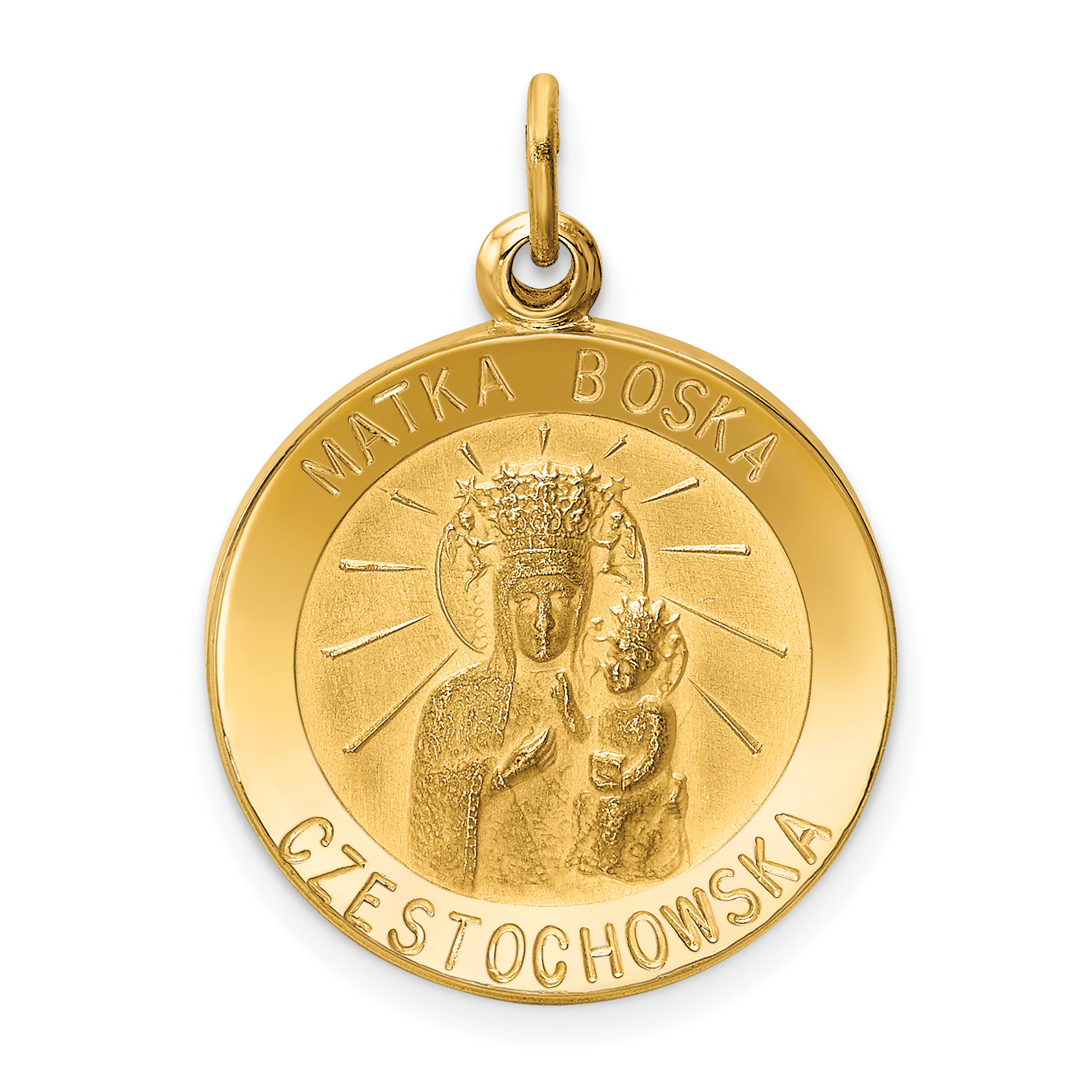 14k Matka Boska Medal Charm (XR655)