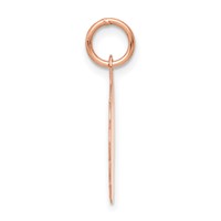 14K Rose Gold Satin and Polished Saint Christopher Medal Scalloped Edge Round Charm view 2