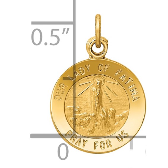 Gold Our Lady of Fatima Pendants