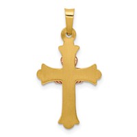 14K Two-tone Claddagh Cross Pendant view 4