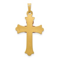 14K Two-Tone Claddagh Cross Pendant view 4