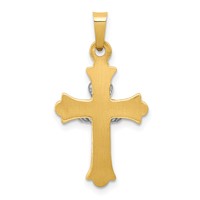 14K Two-tone Claddagh Cross Pendant view 4