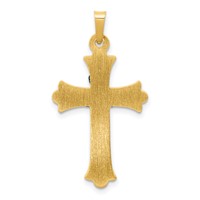 14K Two-tone Claddagh Cross Pendant view 4