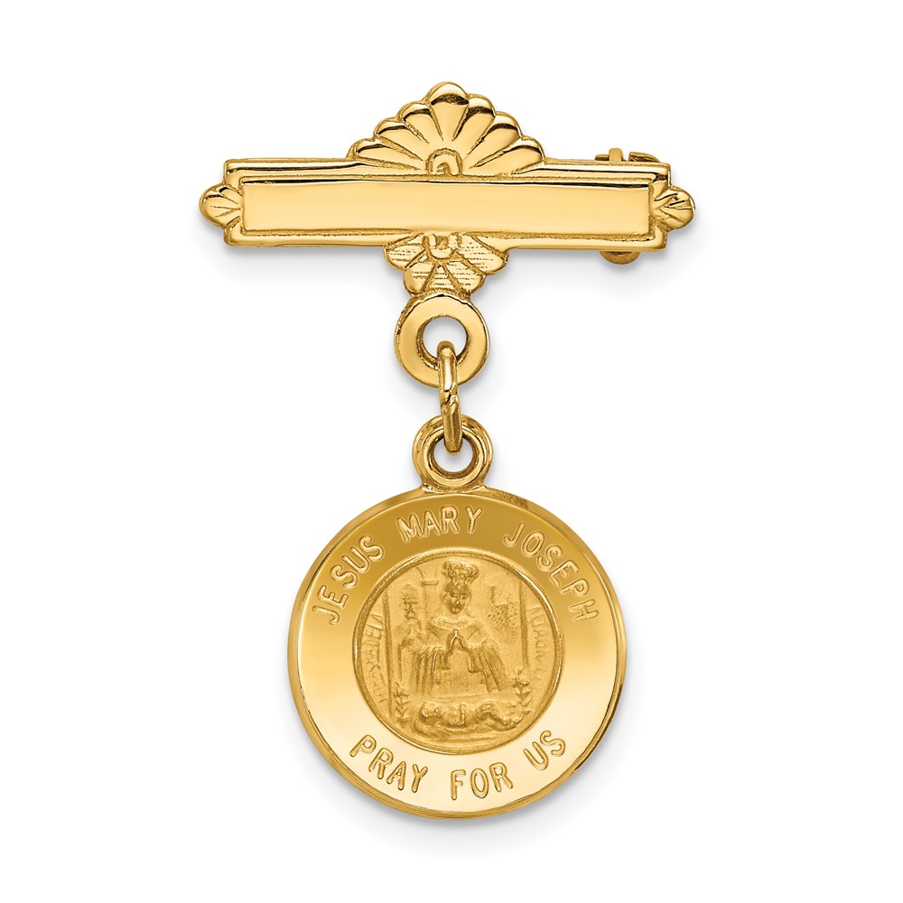 14k Holy Family Medal Pin (XR748)