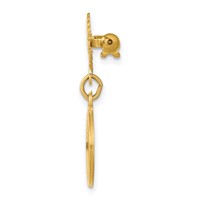 14K Yellow Gold Polished and Satin Saint John the Baptist Medal Pin view 2