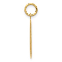 14K Yellow Gold Polished and Satin Solid Saint Jude Thaddeus Round Disc Charm view 2