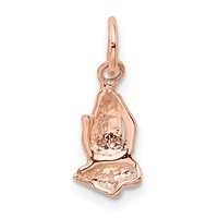 14K Rose Gold Praying Hands Charm view 4