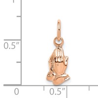 14K Rose Gold Praying Hands Charm view 3