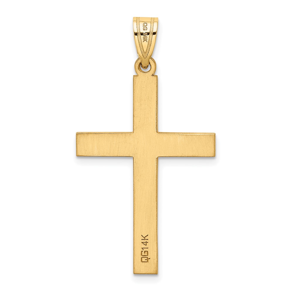 14k Polished .02ct. Diamond Cross Pendant (XR779)