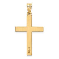 14K Yellow Gold Polished .02 Carat Diamond Cross Pendant view 4
