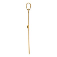 14K Yellow Gold Polished.03 Carat Diamond Cross Pendant view 2