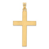 14K Yellow Gold Polished.03 Carat Diamond Cross Pendant view 4