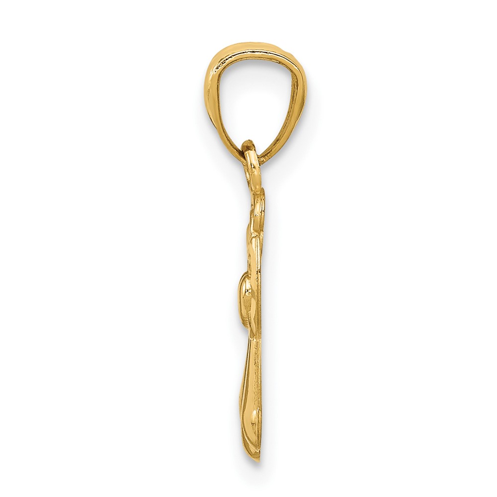 14k Polished Angel Pendant (XR918)