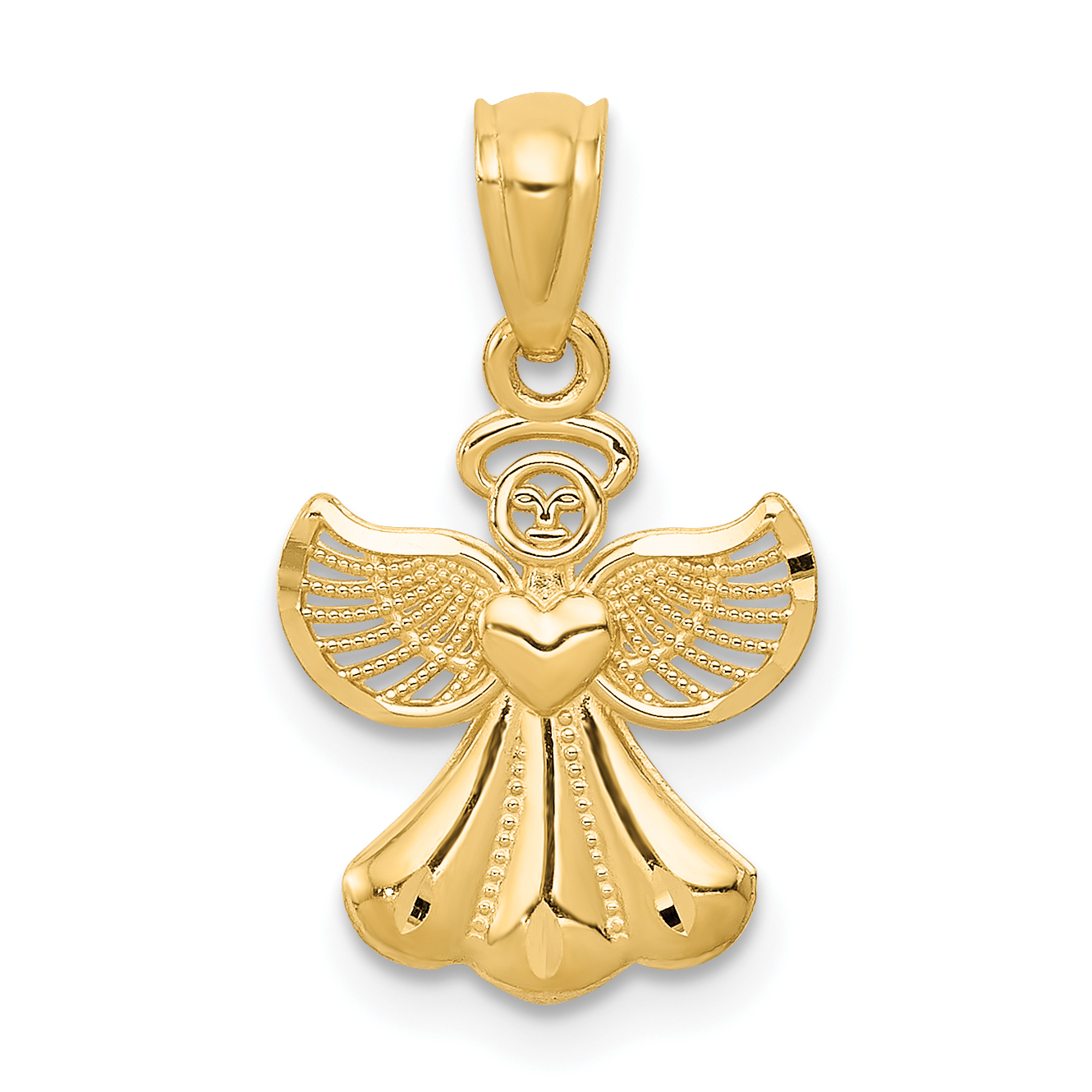 14k Polished Angel Pendant (XR918)