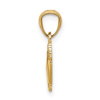 14K Yellow Gold Small Feet Pendant view 2