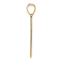 14K Yellow Gold Laser Designed Cross Pendant view 2