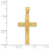 14K Laser Designed Cross Pendant view 3
