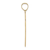 14K Yellow Gold Laser Designed Cross Pendant view 2