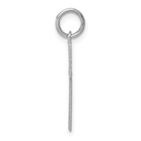 14K White Gold Laser Designed Cross Charm view 2