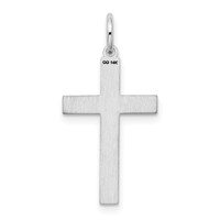14K White Gold Laser Designed Cross Pendant view 4