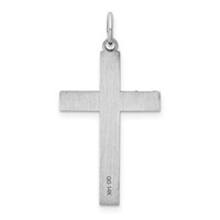 14K White Gold Laser Designed Cross Pendant view 4