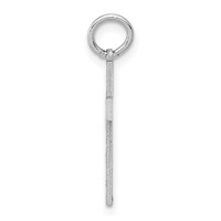 14K White Gold Laser Designed Cross Charm view 2