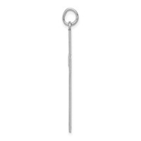 14K White Gold Laser Designed Cross Pendant view 2